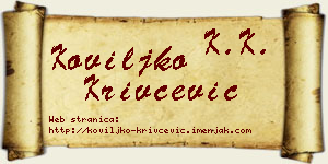 Koviljko Krivčević vizit kartica